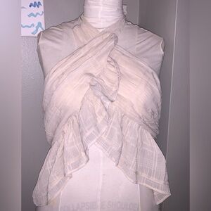 NWT Tan/Nude/Beige Scarf Wrap Top
